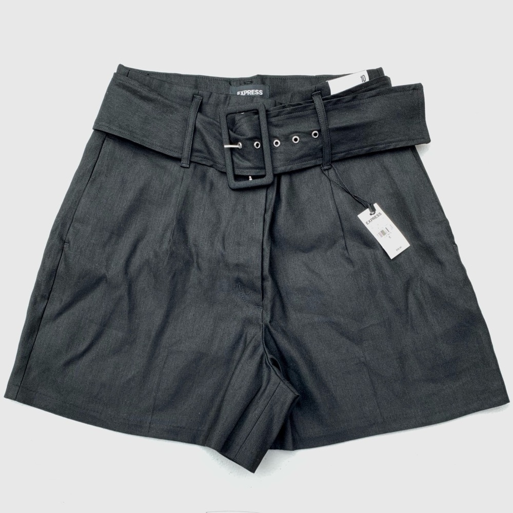 🎉2 HP❣️NWT Express Black High Rise Shorts w/ Belt